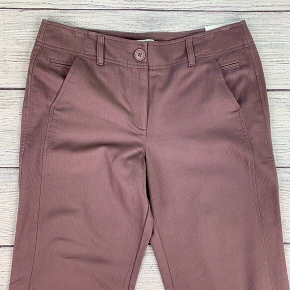 LOFT 8 Dress Pants Ann Style Flare Leg Plum Purple Inseam 31" Workwear New NWT - Picture 2 of 9